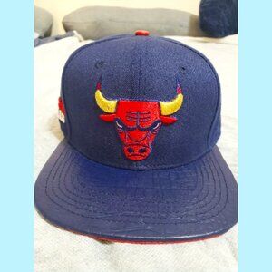 PRO STANDARD CHICAGO BULLS CAP GENUINE LEATHER ALLIGATOR EMBOSSED BRIM